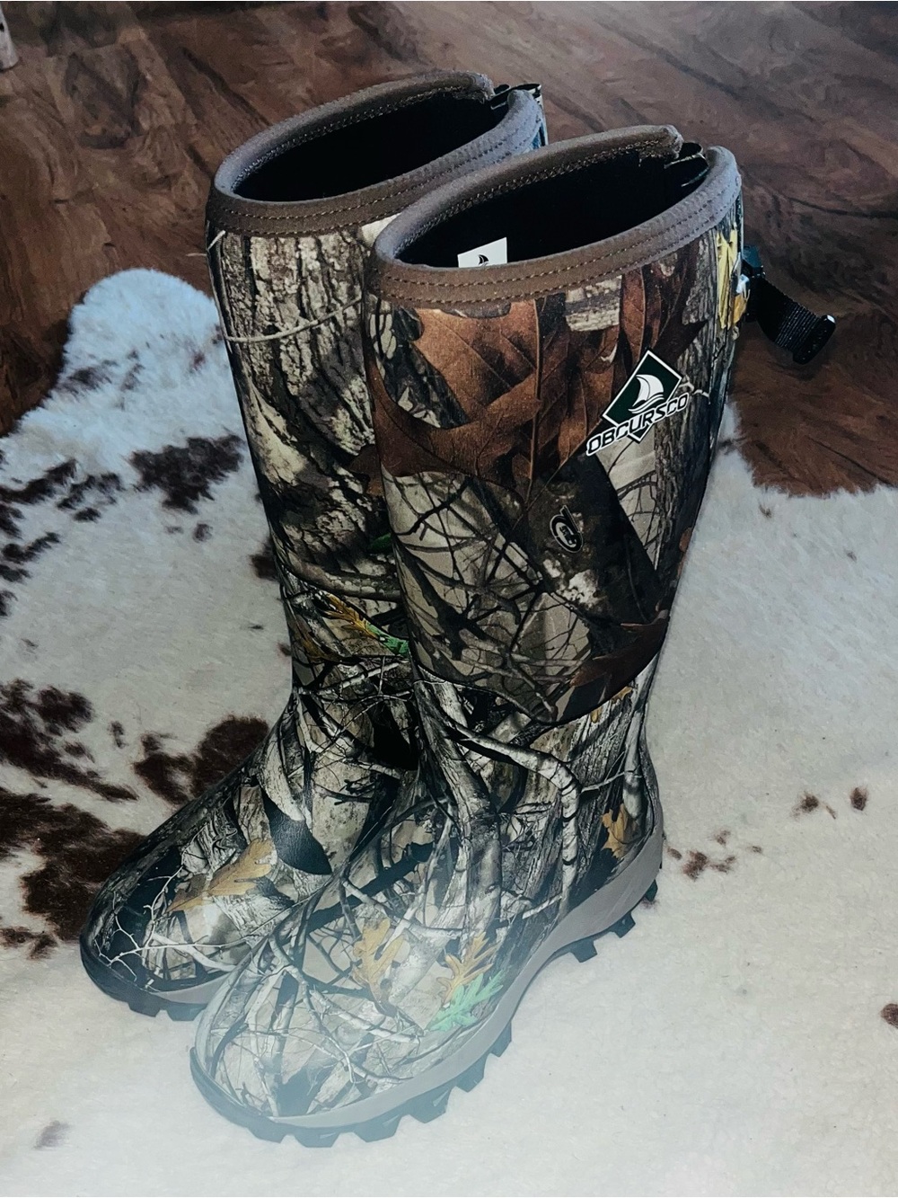 Obcursco Camo Waterproof Hunting Boots - Brown/Green Camo